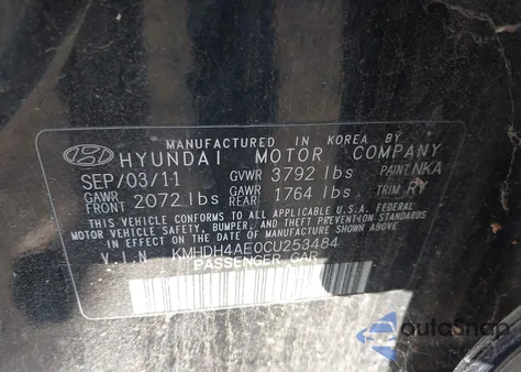 2012 Hyundai Elantra Gls/Limited из США, поврежденный, VIN KMHDH4AE0CU253484